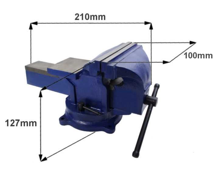 KRAFT&DELE Imadło Ślusarskie Stołowe 100mm Obrotowe Kowadło KD1101