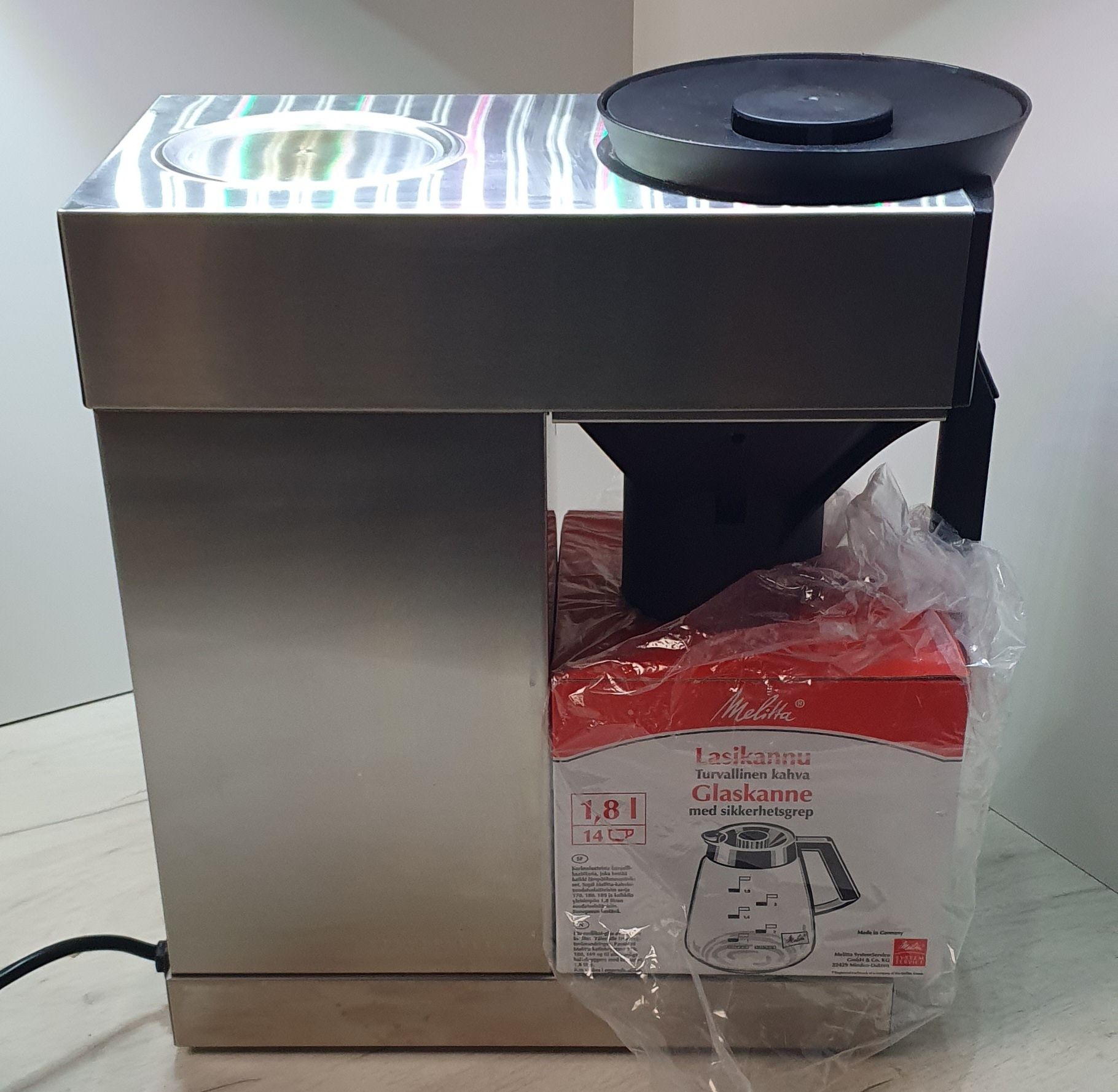 Melitta 170M przelewowy ekspres do kawy ze szklanym dzbankiem 1,8 L