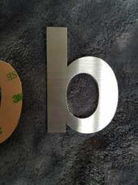 Litera b srebrna samoprzylepna metal na drzwi elewację