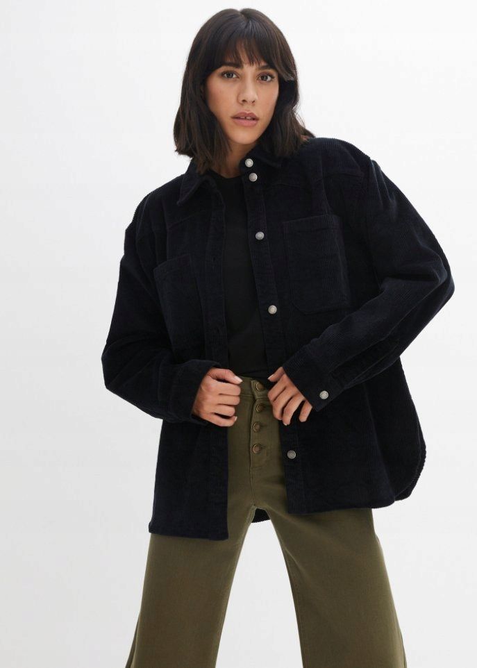 B.P.C sztruksowa koszula czarna oversize r.50