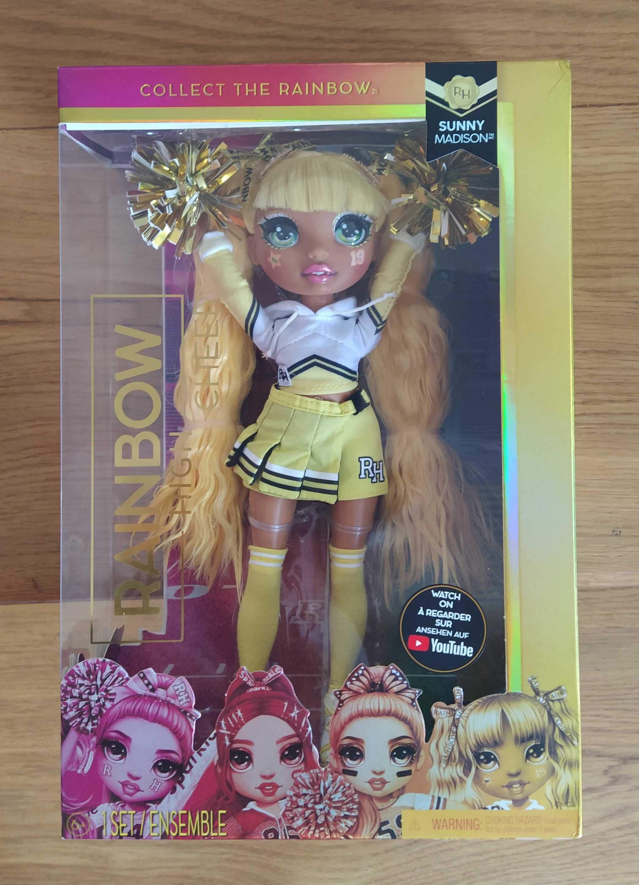 Lalka Rainbow High Cheer Sunny Madison - nowa żółta