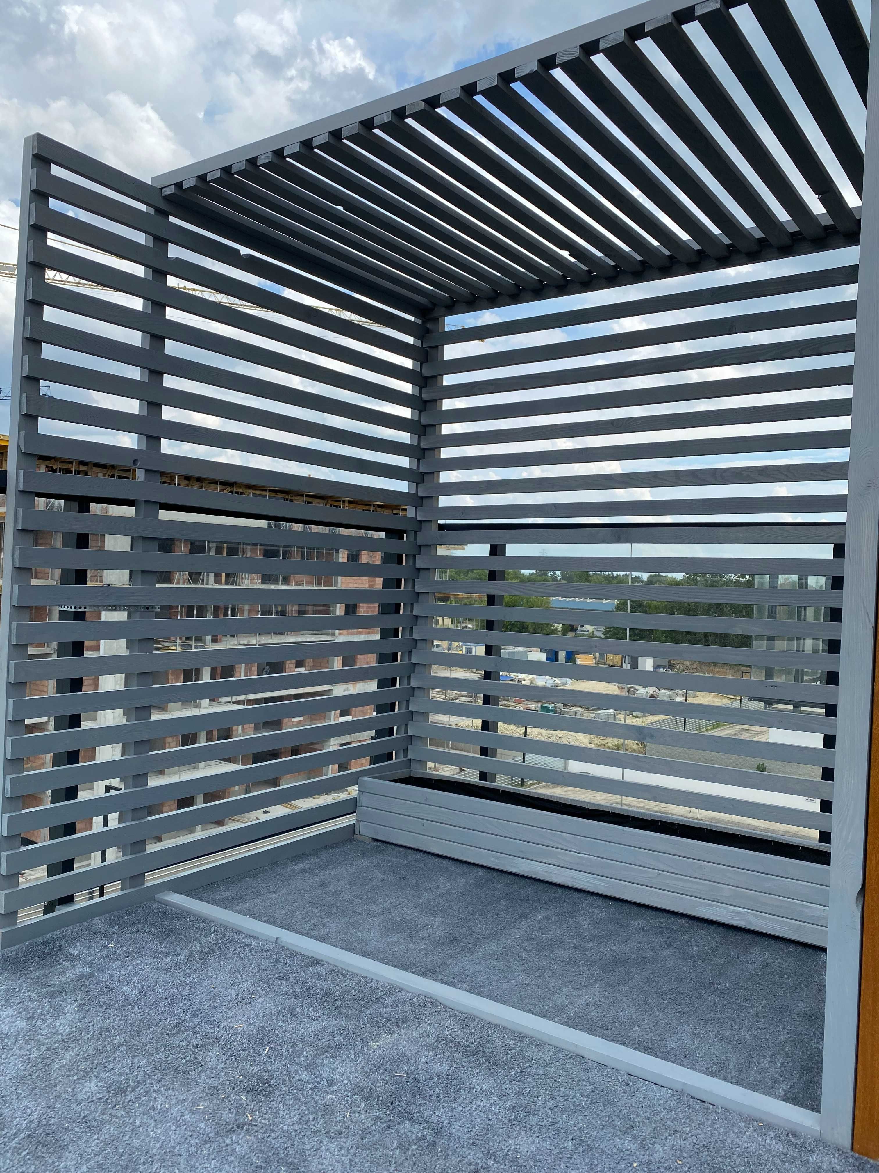 Drewniane pergole, pergola tarasowa, pergola drewniana na balkon