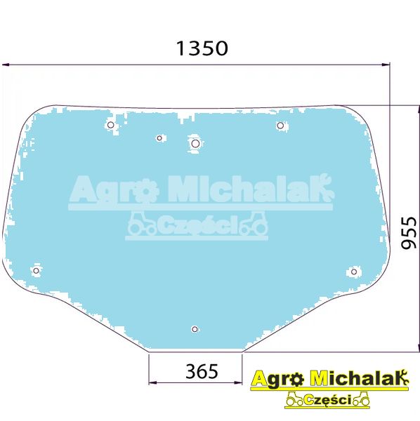 Szyba tylna Case Puma , MXU, MAXUM