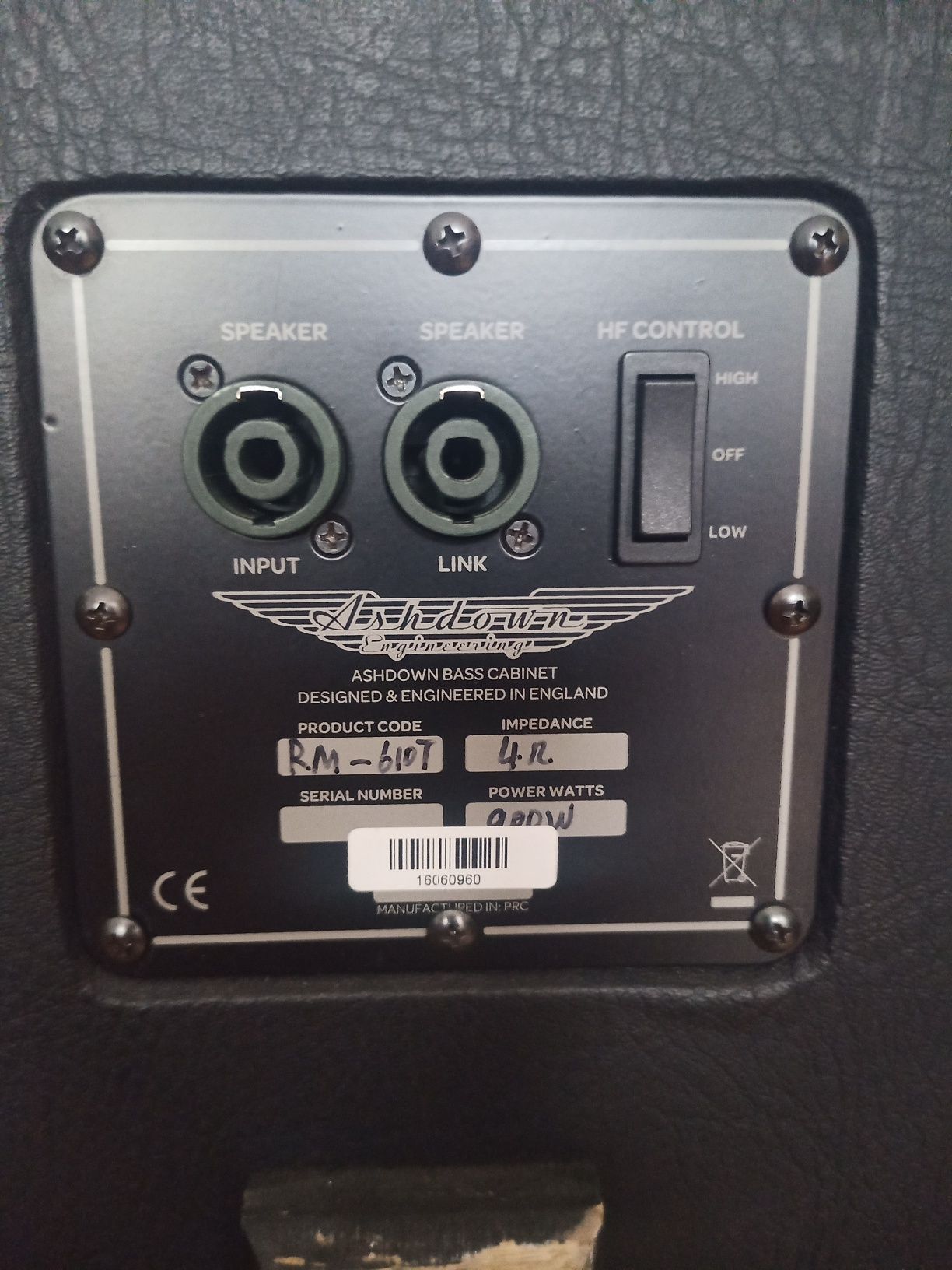 Ashdown RM - 610 T kolumna basowa 900W, 4Ohm + pokrowiec