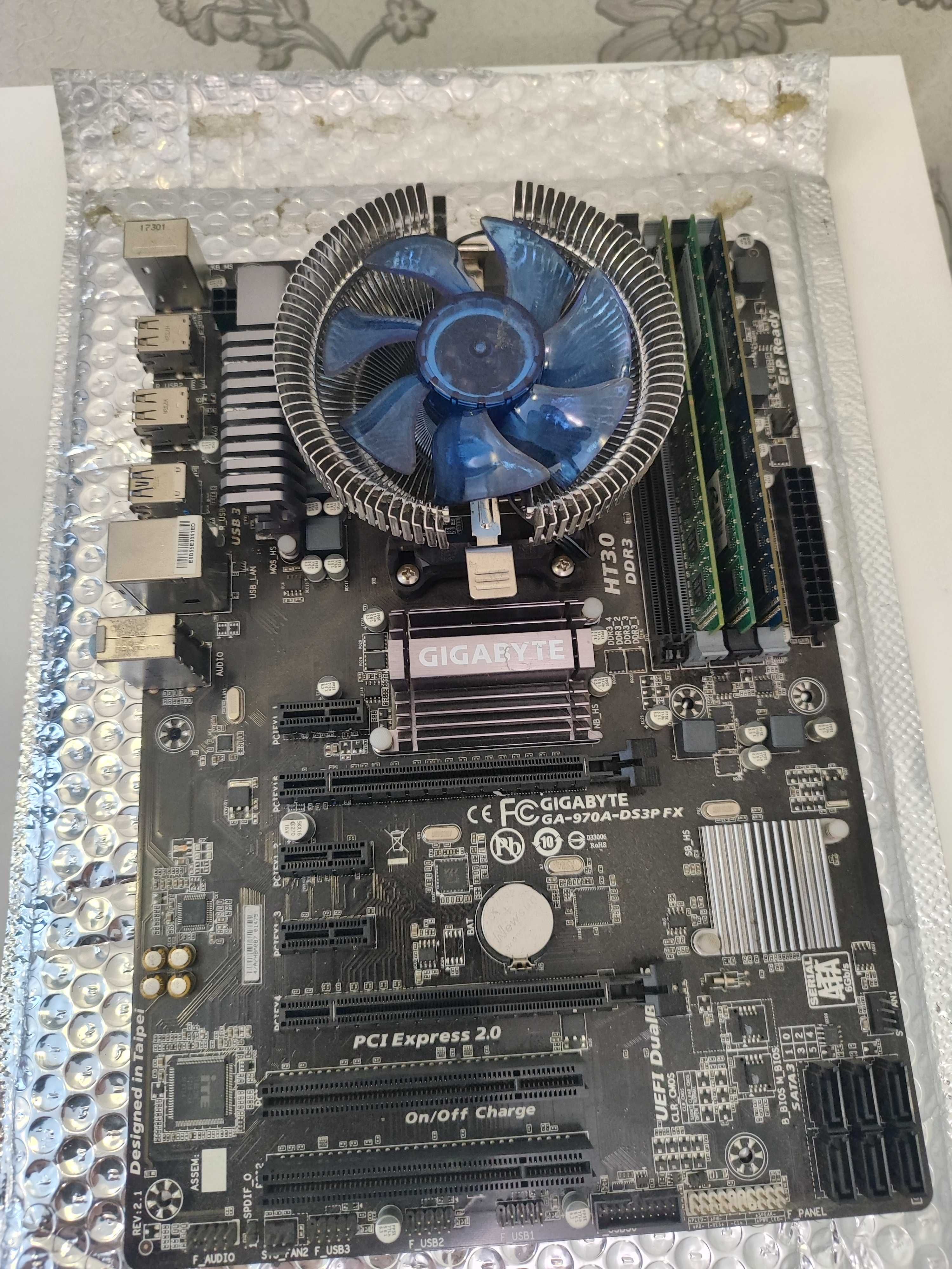 Ком-т AM3+ Gigbyte GA-970A-DS3P, Fx4300 (4 ядр/4пот ,4 ГГц)+ 6gb ddr3