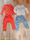 2x spodnie dresy baggy handmade 86/92 2 bluzeczki