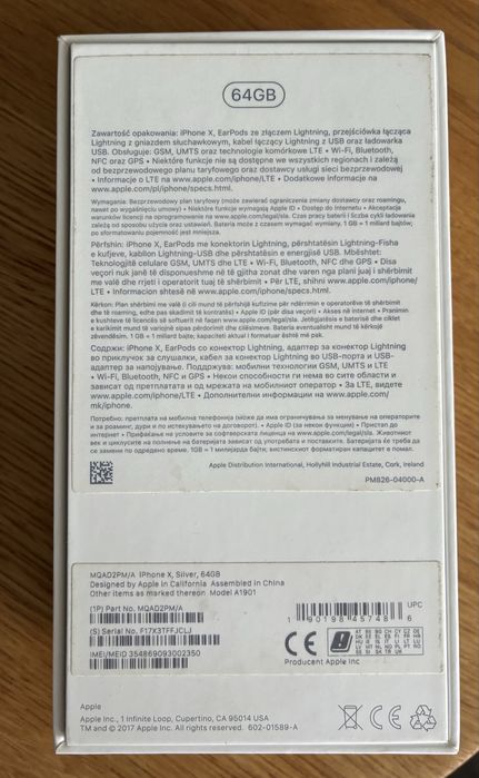 iPhone x 64GB Silver