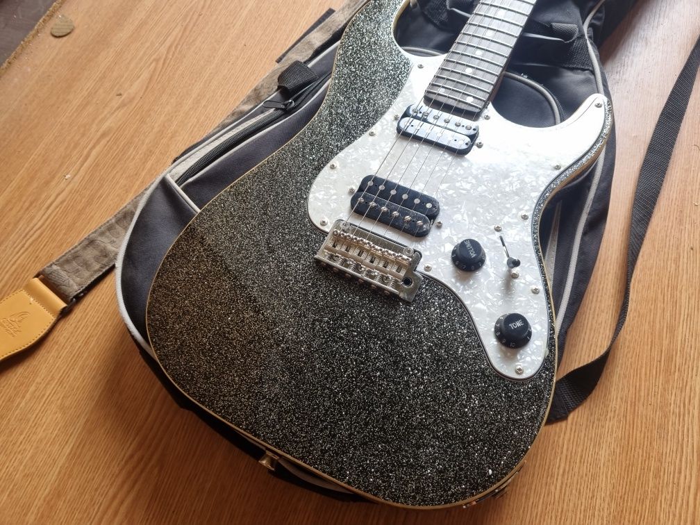 Gitara elektryczna JET js jak nowa pokrowiec pasek ortega