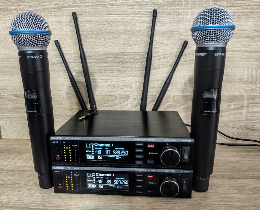 Zestaw bezprzewodowy mikrofon SHURE AD4D dla zespołu DJa do kościoła