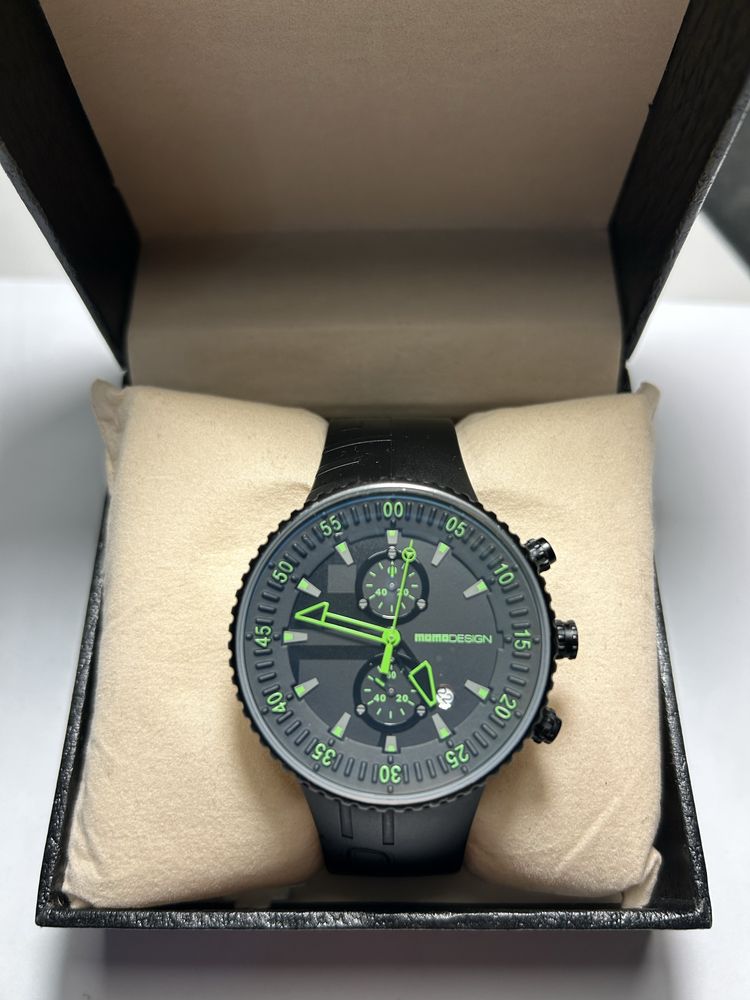 Relógio Momo Design Jet Chronograph Black & Green - Bom estado