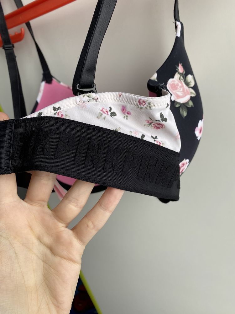 Stanik biustonosz pink victoria’s secret 70d kwiatki oryginał