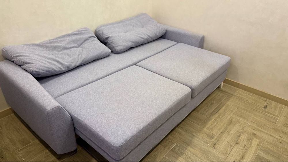 Диван-еврокнижка Морган в голубом цвете