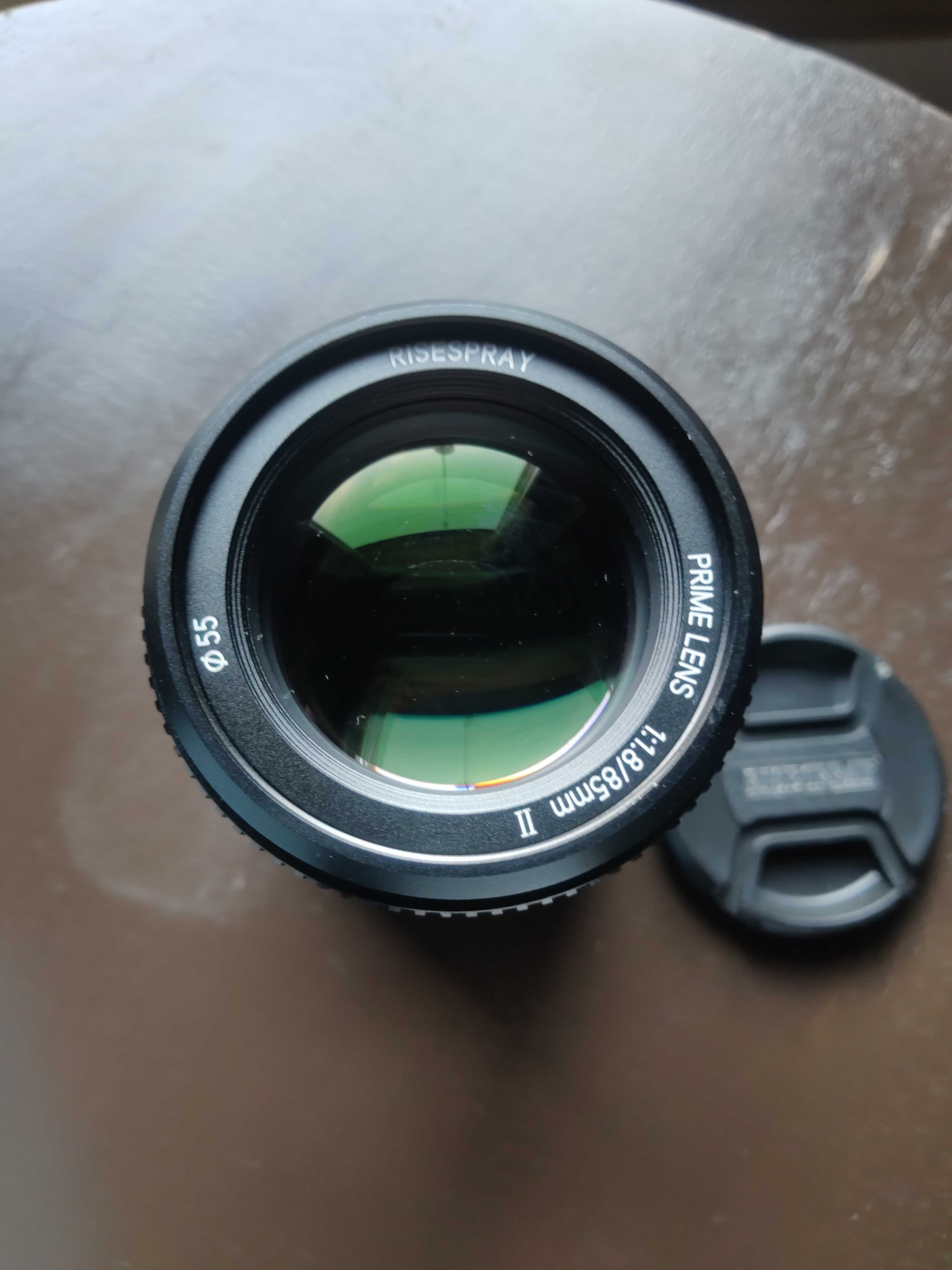 Об'єктив RISESPRAY 85MM F1.8 для Canon Rf металевий корпус та байонет
