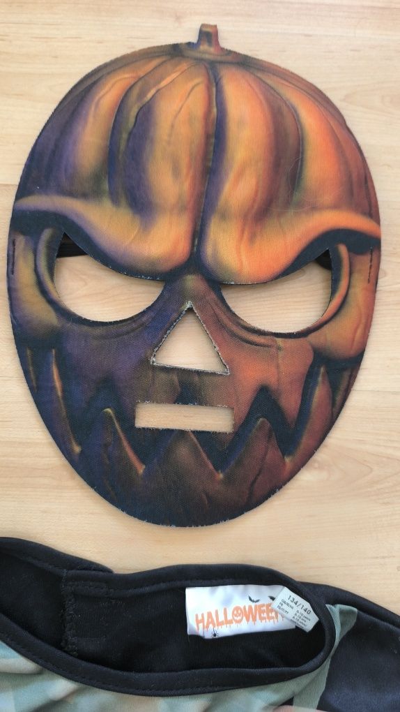 Kostium/strój halloween dla chłopca, dynia kościotrup, r.134-140