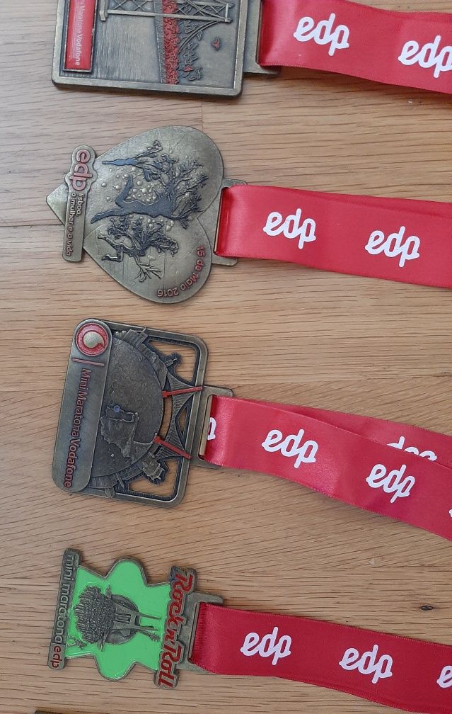 Medalhas  de provas desportivas -corridas, maratonas