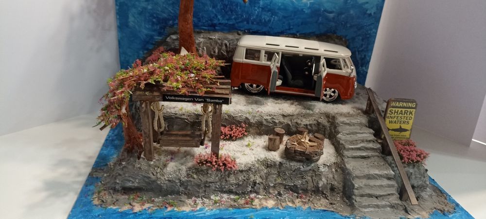 Diorama Volkswagen Van Samba