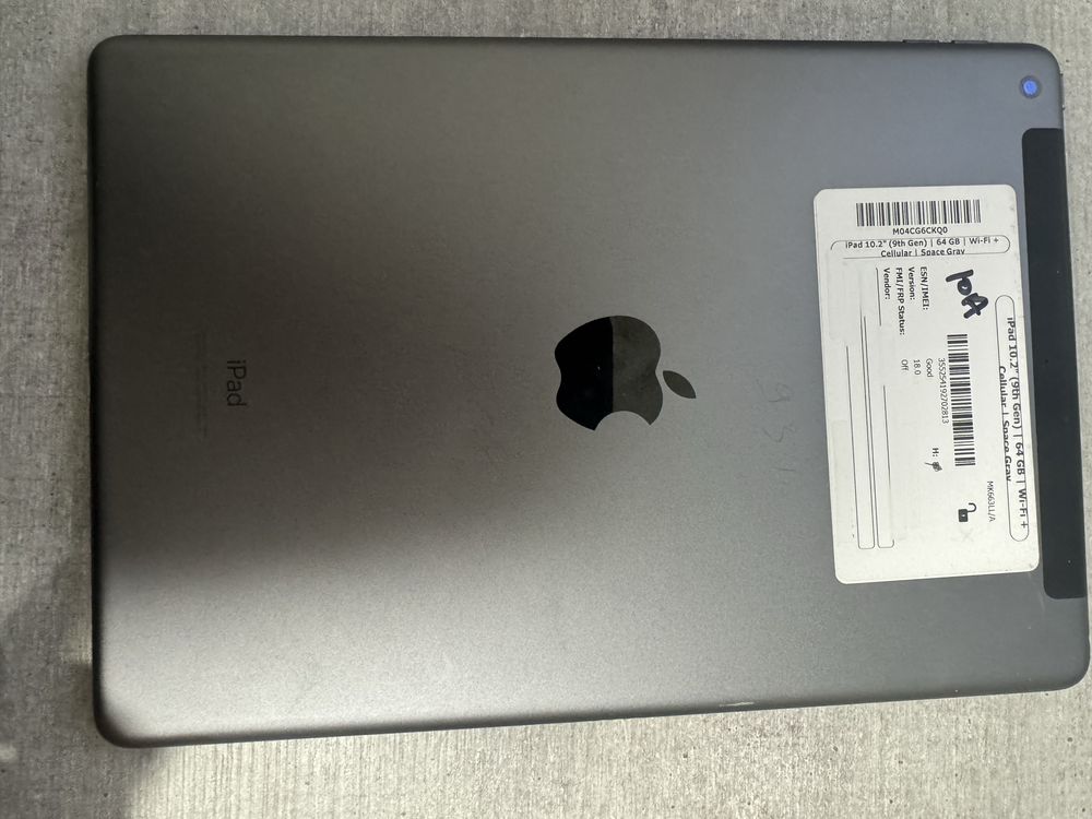 iPad 9 покол. 2021р. 64GB. Space Grey. LTE. Сім карта. Гарантія