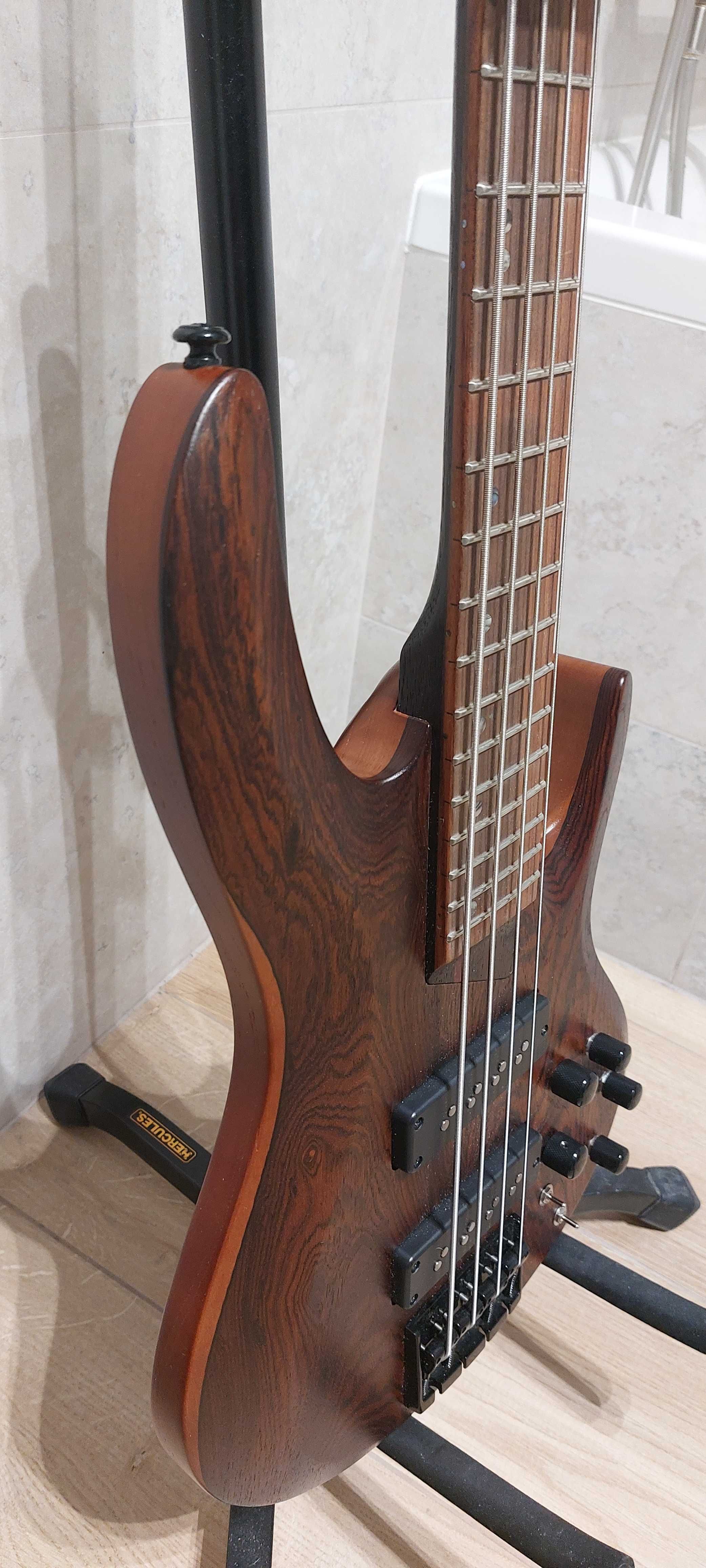 Gitara basowa ESP LTD Deluxe B-1004 NS - stan idealny Nordstrand Gotoh