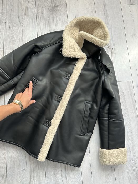 Дублянка дубльонка дублёнка zara xs s 8 зара зі стійкою стойкой