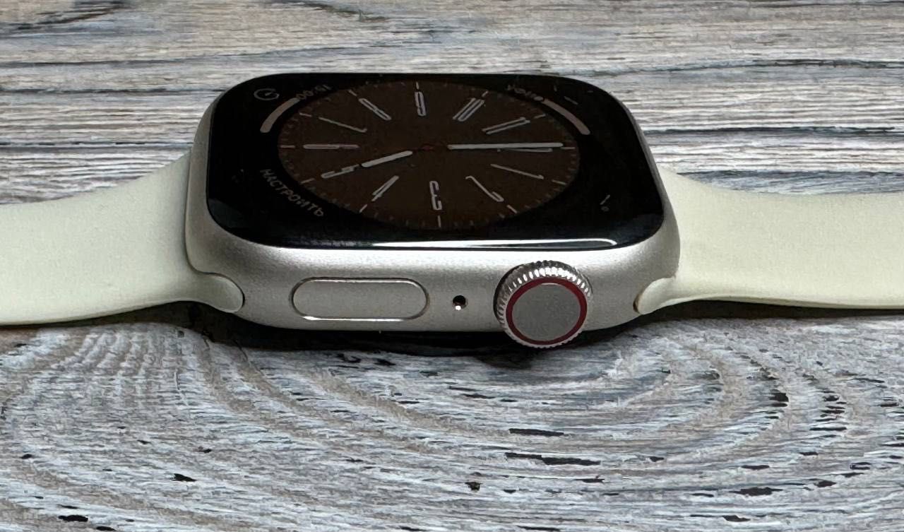 apple watch series 7 41 / series 8 41 starlight silver гарантия от8000