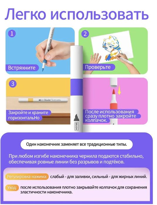 ВАУ! Набор акриловых фломастеров в пластиковом чемодане 48 шт