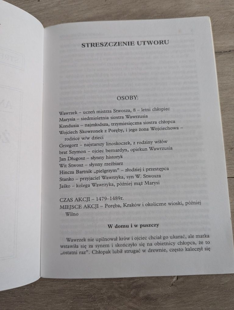 Lektura nr 30, streszczenie klasa 5, Historia zoltej cizemki