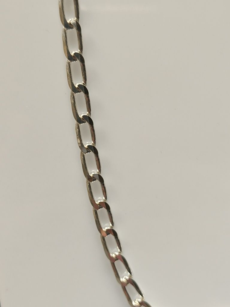 Srebrny łańcuszek splot pancerka srebro 925 długość 55 cm