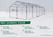 Konstrukcja stalowa 6.5x15x3 hala wiata garaż magazyn hangar