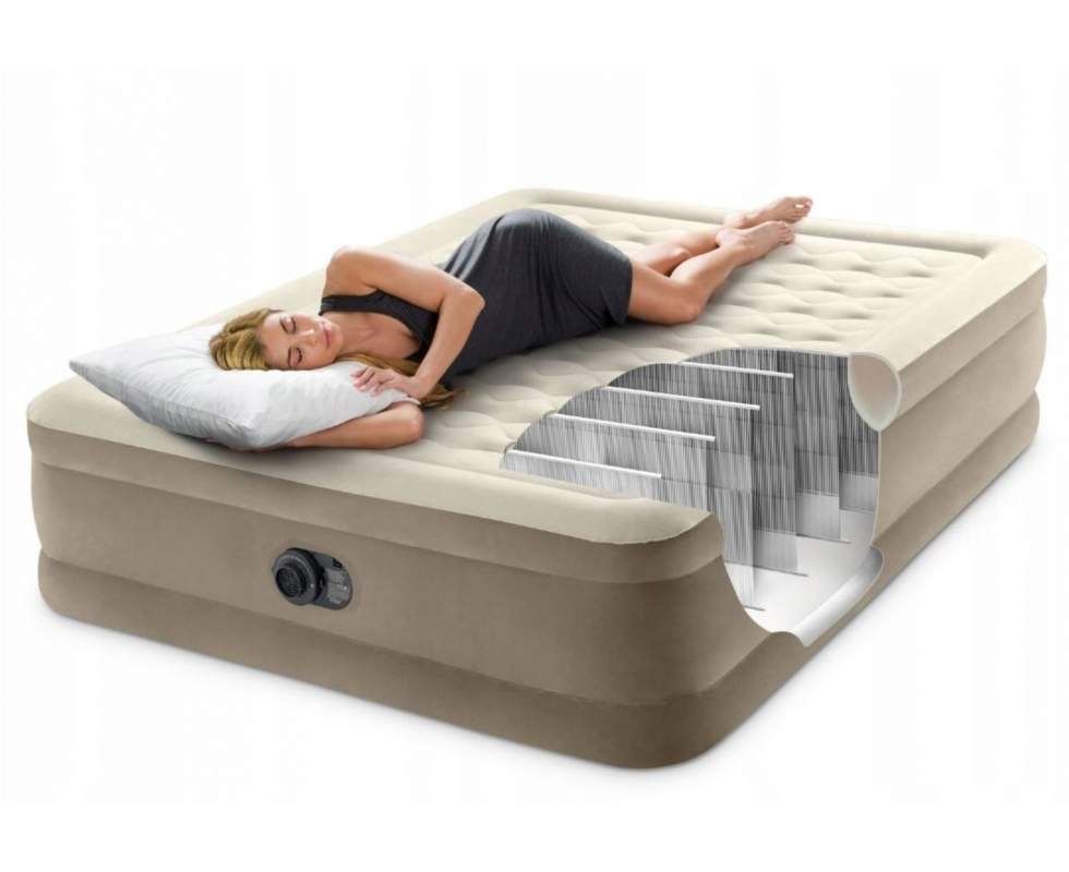 Intex 64428, надувне ліжко 203x152x46 см ULTRA PLUSH