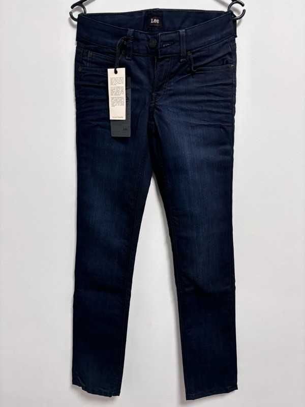 Spodnie damskie Lee Amy W26 L33 ciemne jeansy slim fit stretch modne
