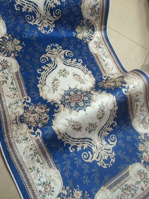 Dywan chodnik 300x80 turecki ,antyposlizg KWIATY chaber/krem
