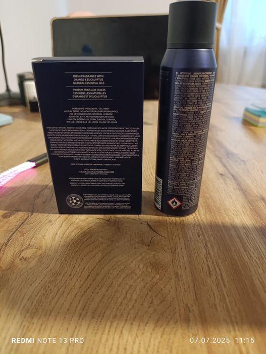 Męski Zestaw Adidas UEFA Champions League Star Woda po goleniu dezodor