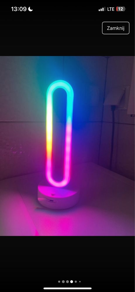 Lampka LED wielokolorowa USB różne funkcje świecenia mrugania nowa