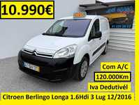 Citroën Berlingo Longa 3Lugares 1.6Hdi 100Cv 12/2016