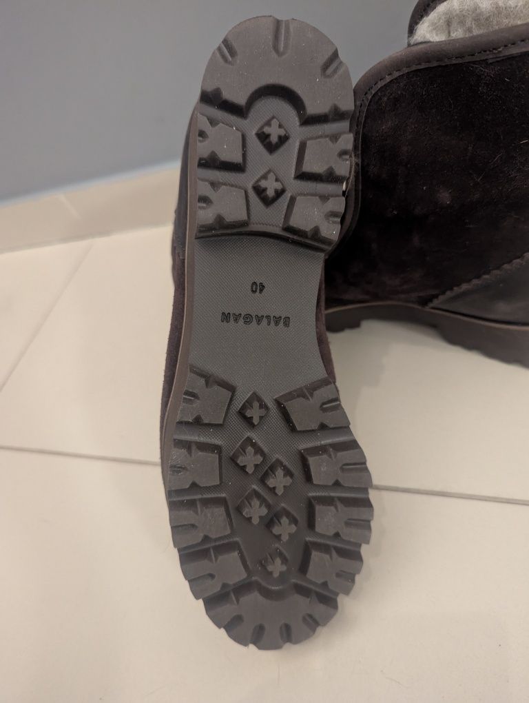 Buty Balagan Junko botki czekoladowy brąz welur