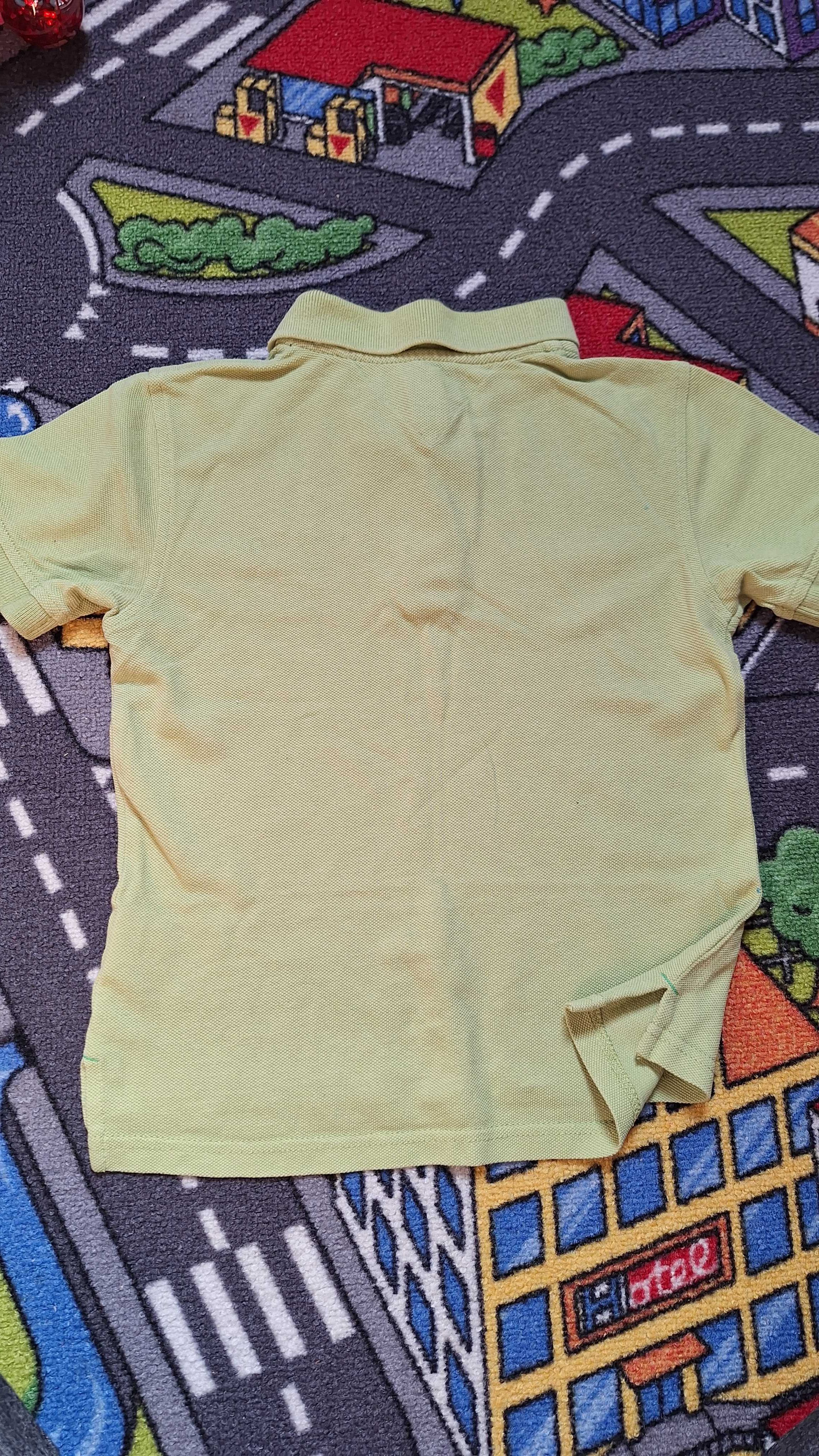 T-shirt 5-6lat Tommy Hilfiger polo z kołnierzykiem zielone