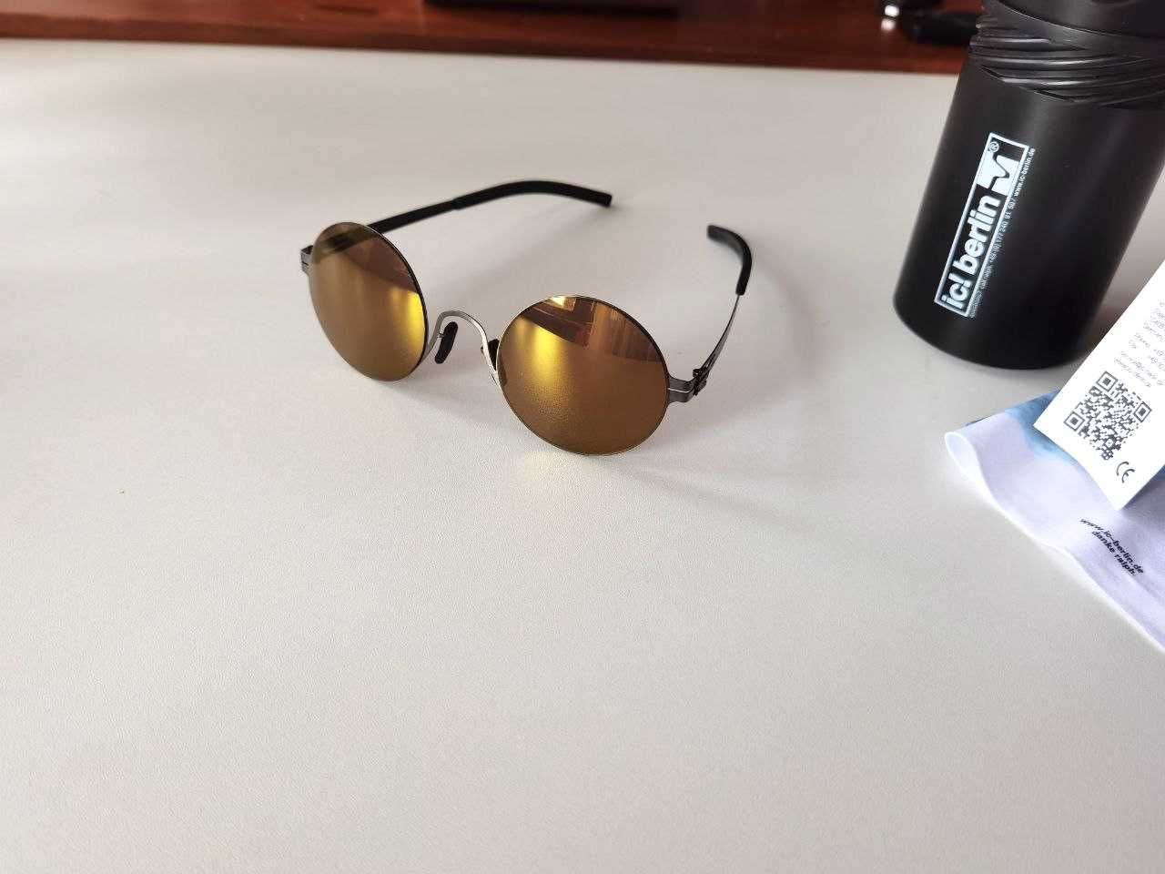 Очки Ic Berlin Gold matt Made in Germany оригинал new! + подарок