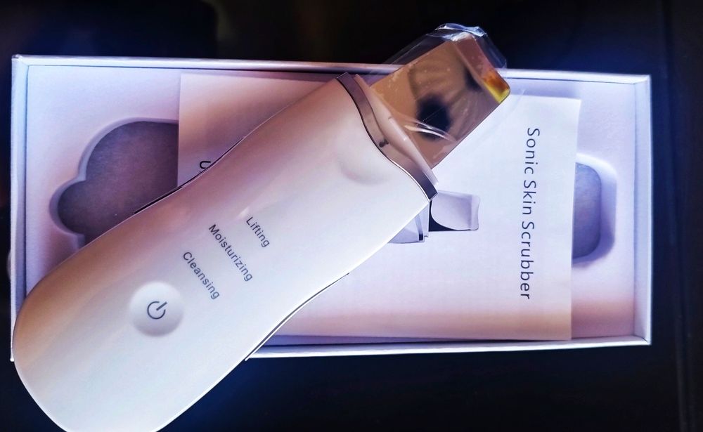 Limpador facial ultrasonico ,para acne,poros e firmeza da pele.