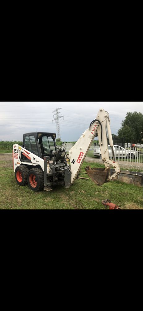 Bobcat 753 + osprzet kopiący