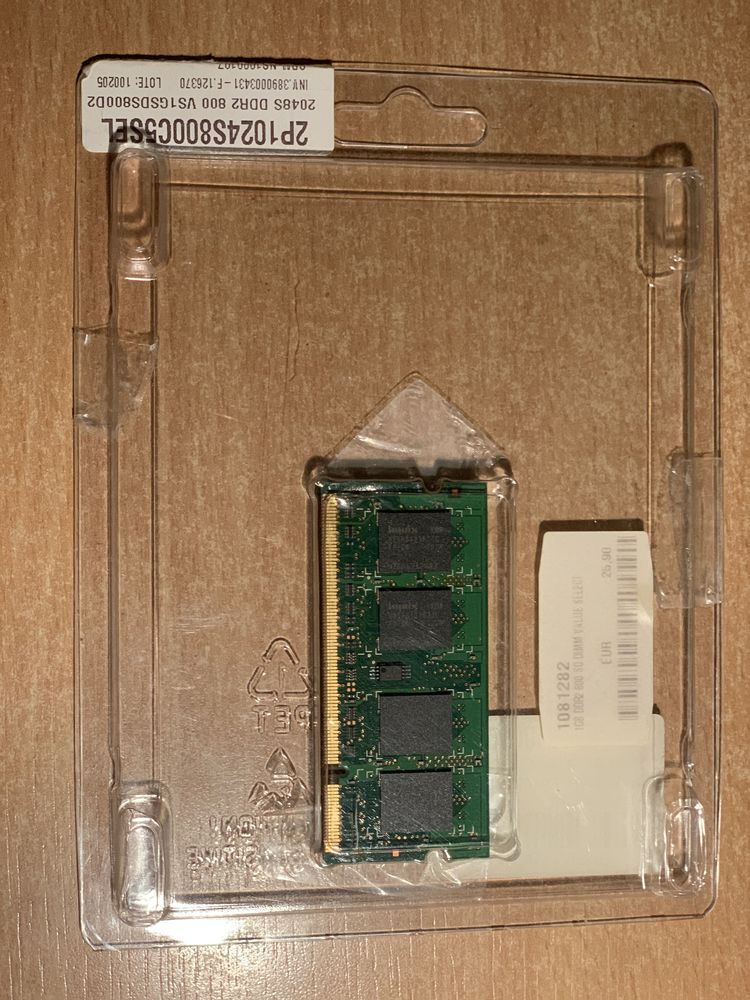 Memórias RAM SODIMM Hynix DDR2 1GB [2x512mb]