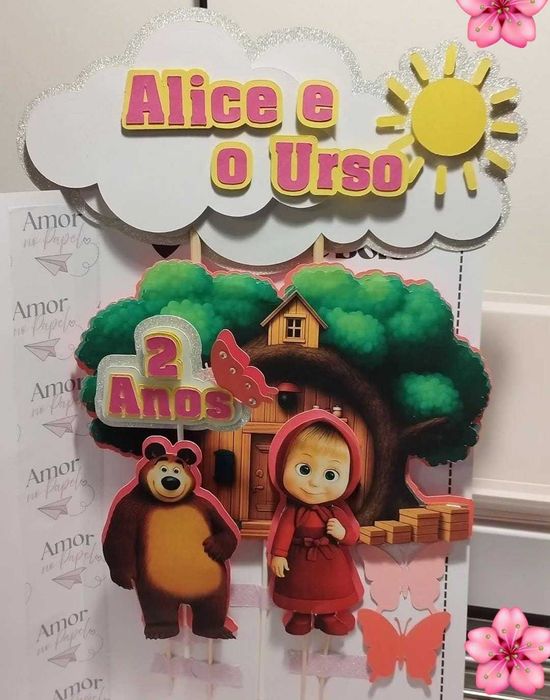 Topo de bolo personalizado