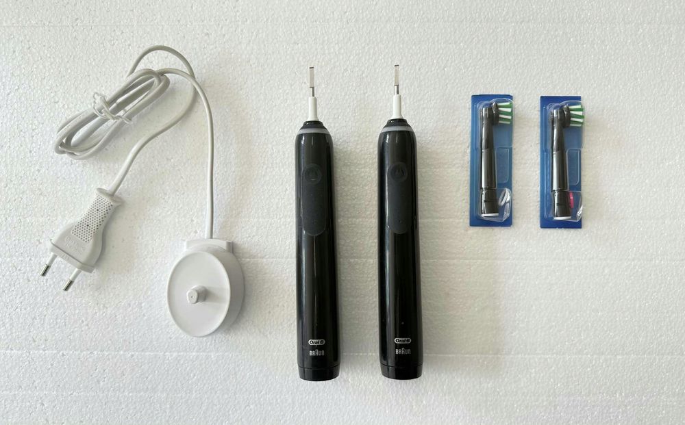 2x szczoteczka elektryczna oral-b pro 3 3900 + końcówki