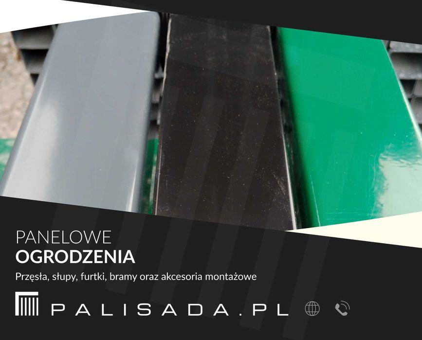 Słupek do ogrodzenia panelowego antracyt 40x60 mm DOSTAWA LUB MONTAŻ