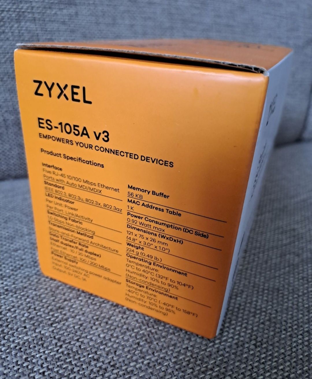 Zyxel ES-105AV3-EU0101F przełącznik sieciowy nowy okazja na prezent