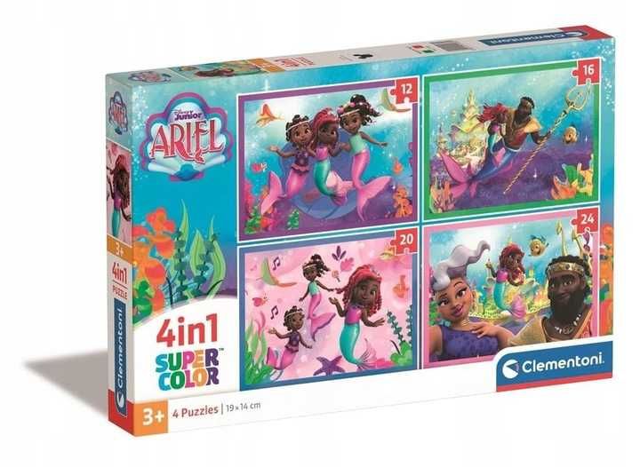 Edukacyjna UKŁADANKA Dla DZIECKA 3 Latka Puzzle 4w1 Super Kolor Ariel