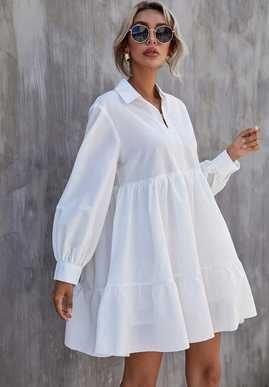 Shein biała bawełniana sukienka L