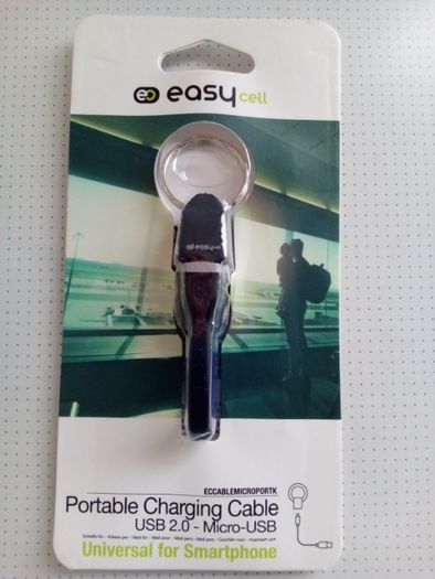 Porta-chaves EASYCELL - Cabo de Carga Micro USB/USB 2.0 - Portes Free