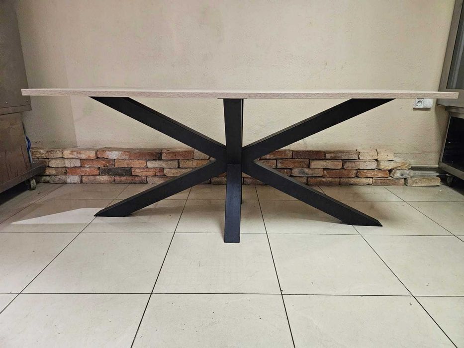 Nowoczesny stół do jadalni loft industrialny „pająk” 180x80