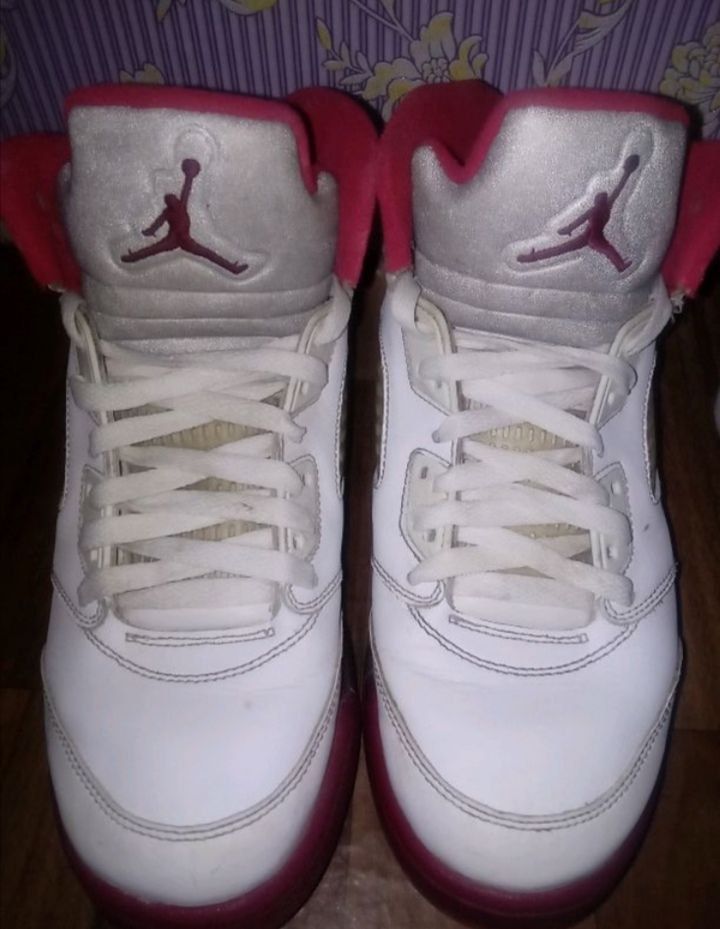 Air jordan 5 retro red white