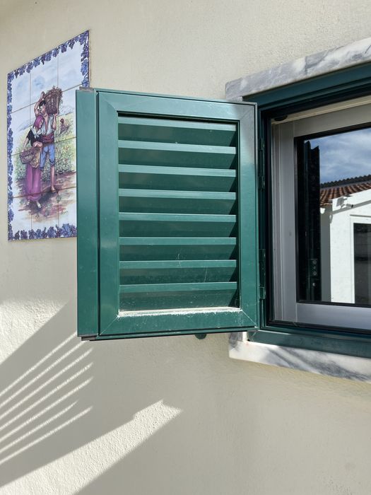 Portada de janela verde